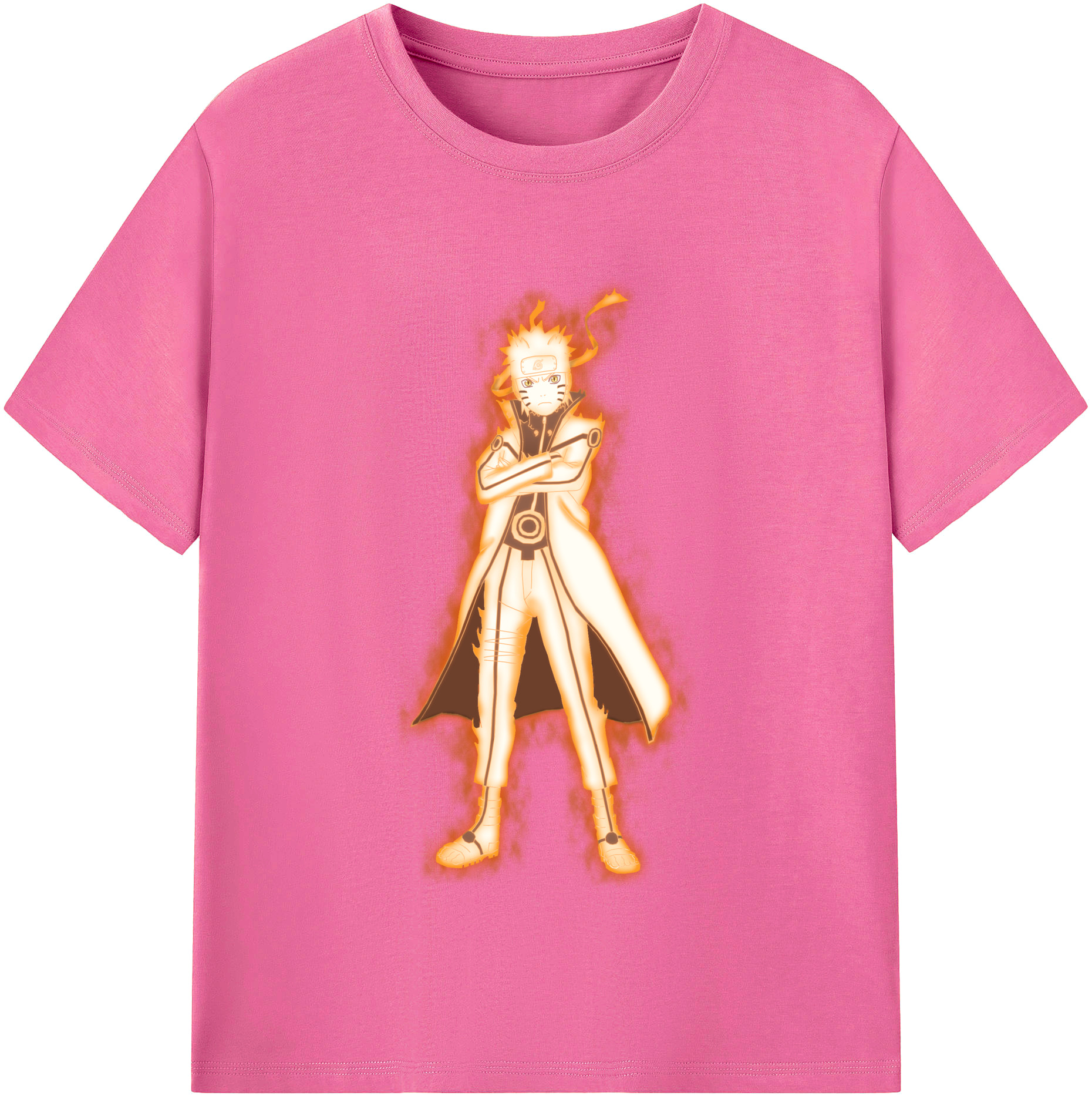 （画像用） NARUTO -ナルト- うずまき ナルト Uzumaki Naruto レディースカジュアルプリントTシャツ（綿100％）